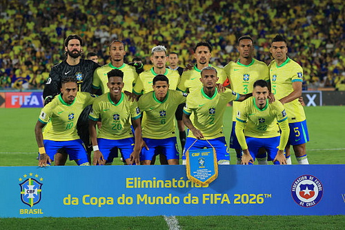 teamfoto voor Brazilië
