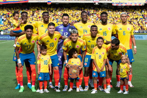 teamfoto voor Colombia