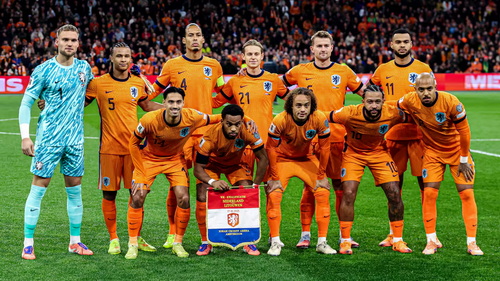 teamfoto voor Nederland