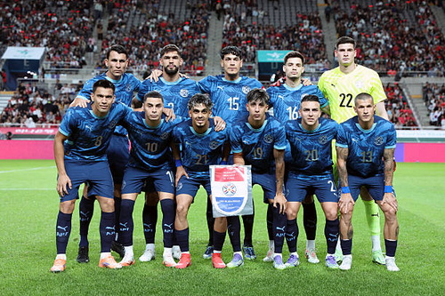 teamfoto voor Paraguay